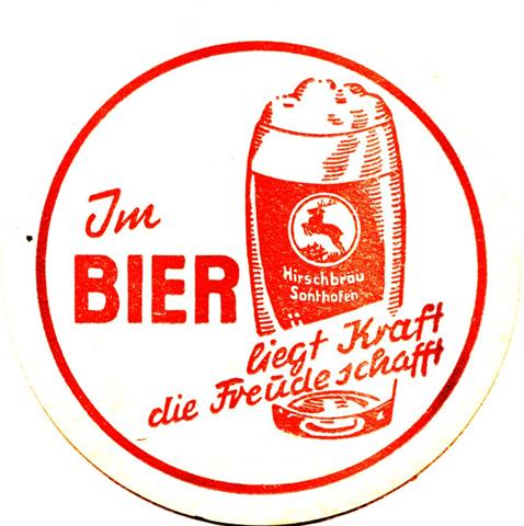 sonthofen oa-by hirsch rund 1-2b (215-im bier liegt-hellbraun)
